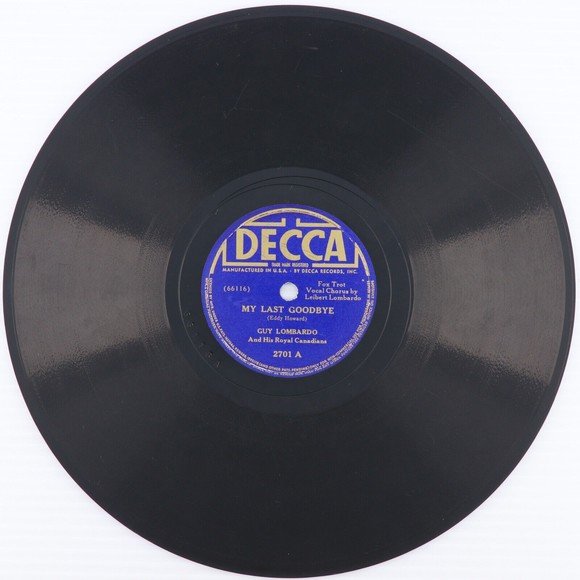Guy Lombardo - My Last Goodbye/In An 18th Century Drawing Room 10" 78 rpm Record - Picture 2 of 6